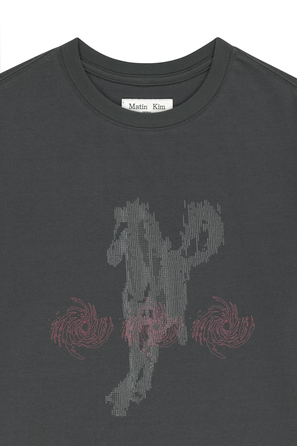 Matin Kim - Matin Pace Sprint Graffiti Top (Charcoal) product image 3 | TRAB K-Fashion Australia