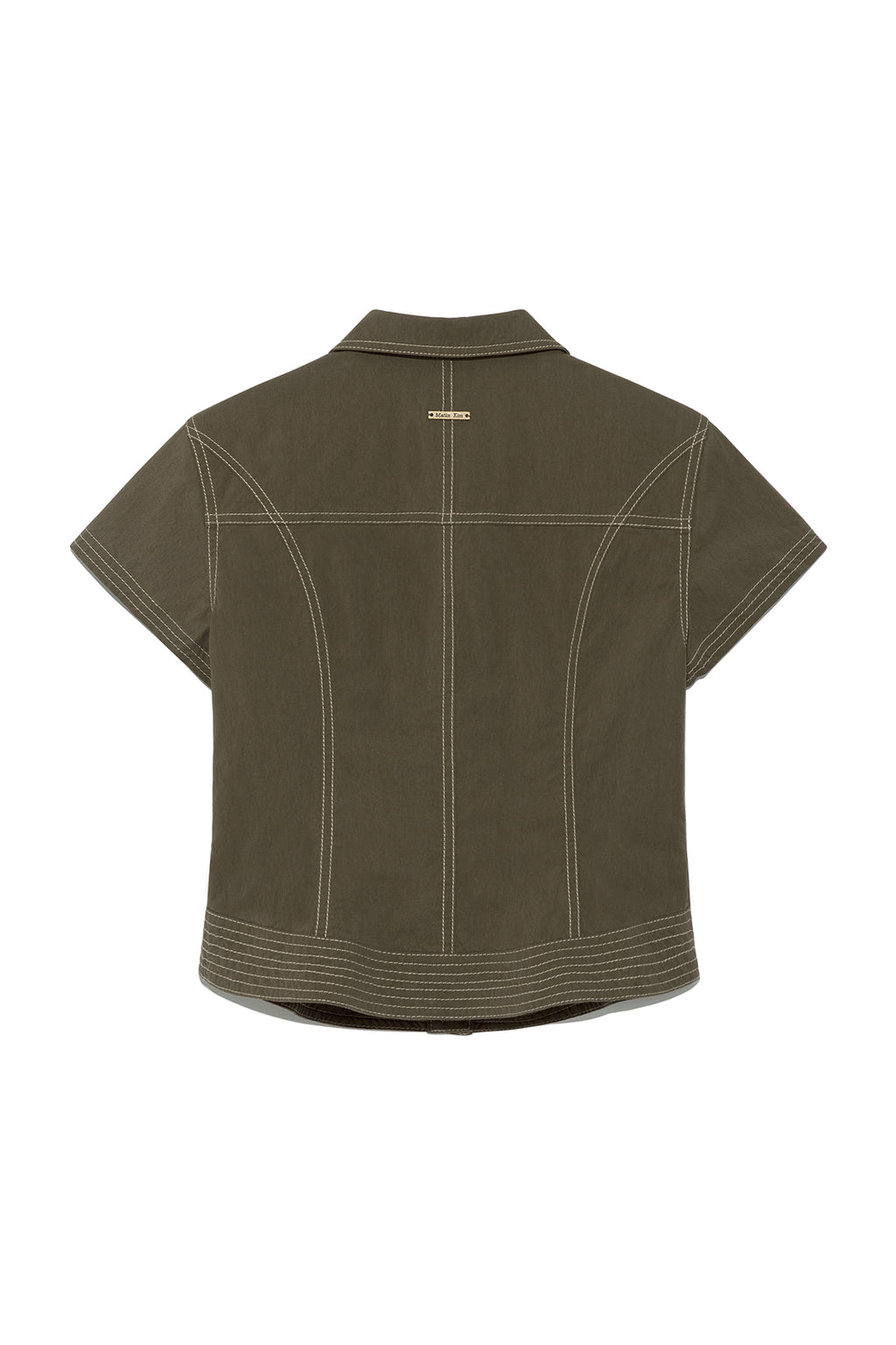 Matin Kim - Stitch Point Slim Shirket (Khaki) product image 2 | TRAB K-Fashion Australia