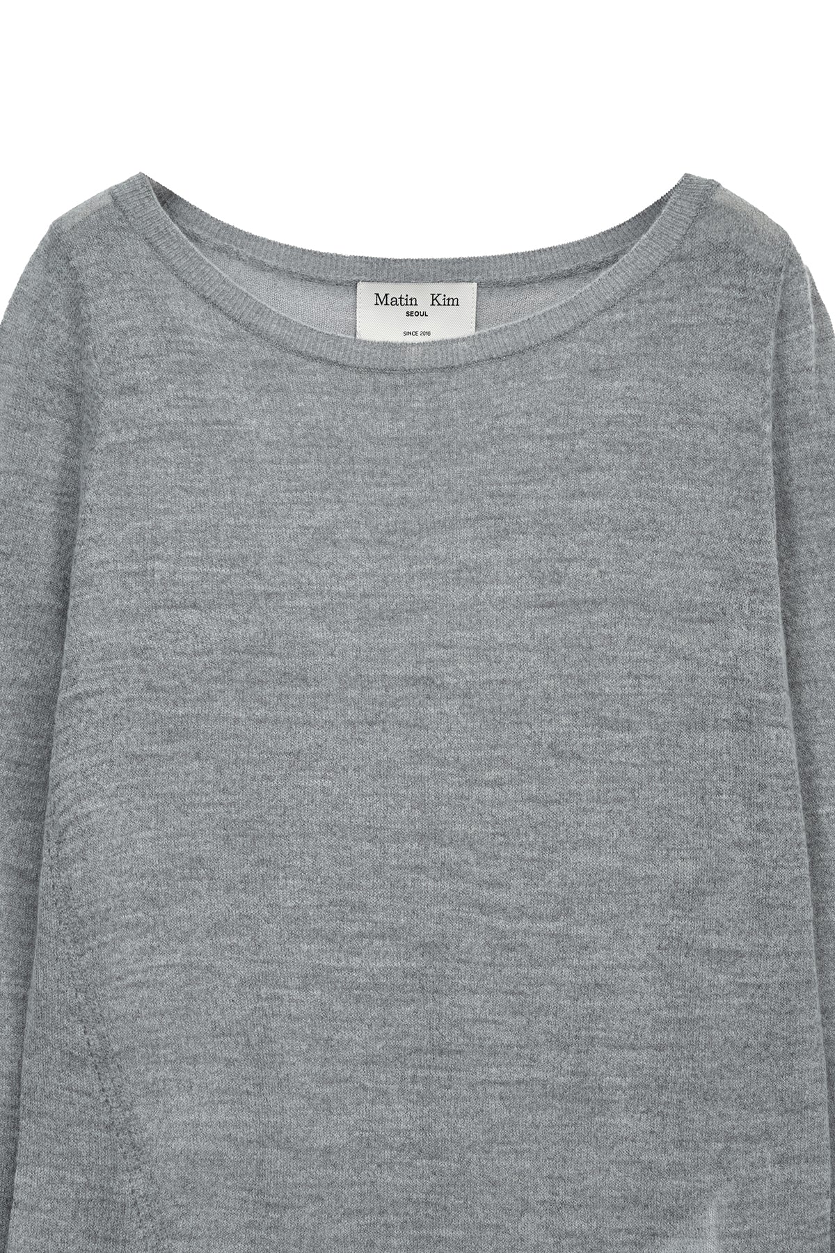 Matin Kim - Mohair Layered Knit Pullover (Light Grey) product image 6 | TRAB K-Fashion Australia