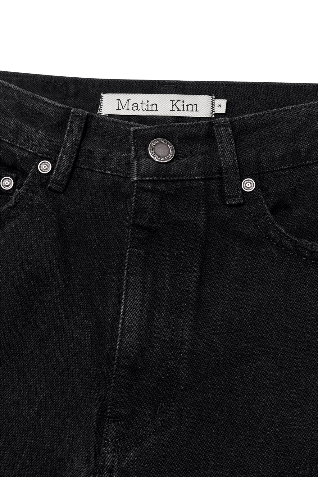 Matin Kim - Damage Turn Up Denim Pants (Black) product image 3 | TRAB K-Fashion Australia