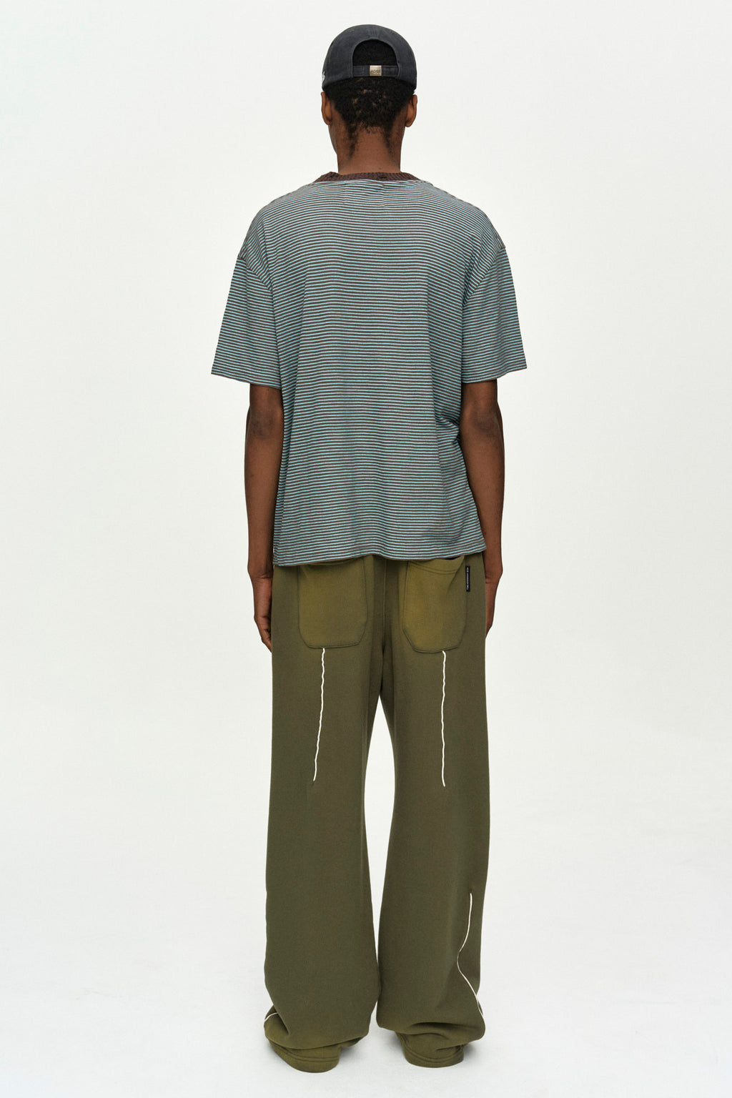 Andersson Bell - (essential) Heart Logo Stripe T-Shirt (Choco/Mint) product image 4 | TRAB K-Fashion Australia