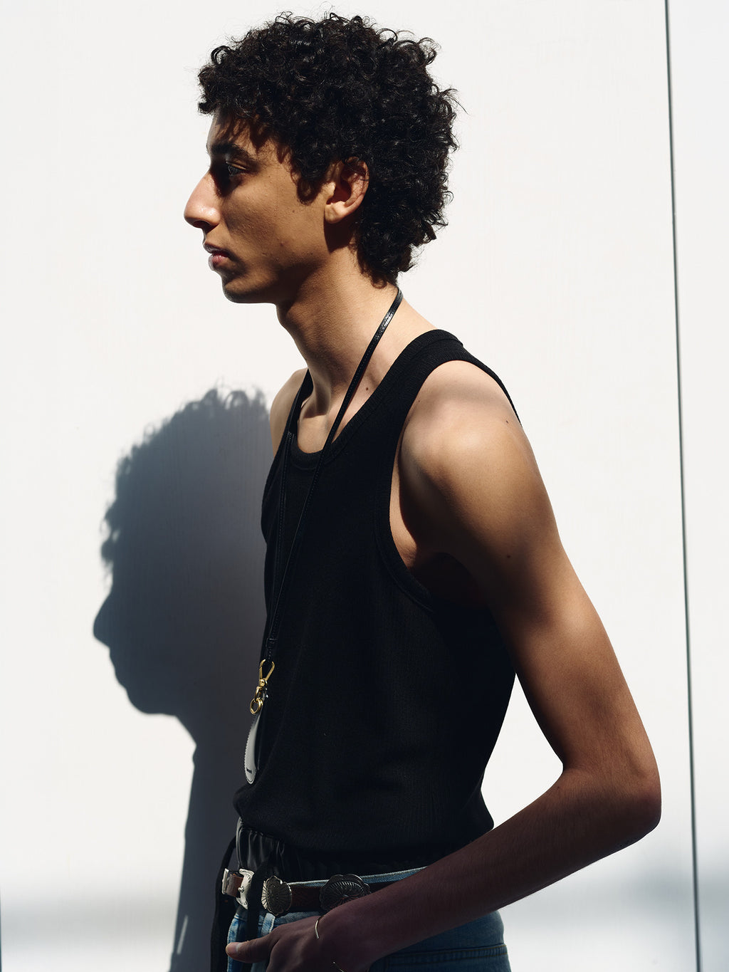 Tonywack - Silk Lyocell Rib Tank Top Japanese Fabric (Black) product image 9 | TRAB K-Fashion Australia
