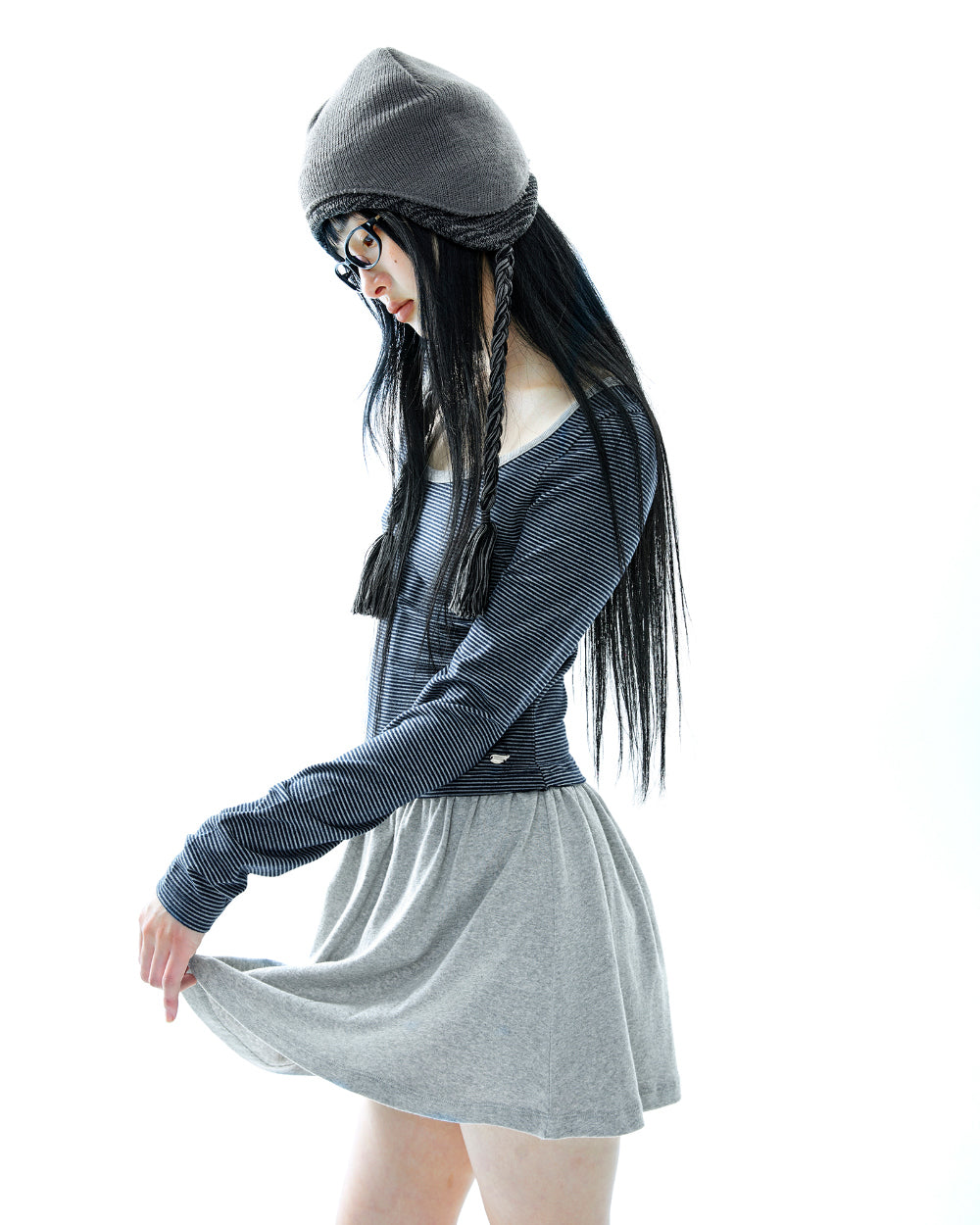 Coyseio - Coy Stripe Dress (Navy) product image 7 | TRAB K-Fashion Australia