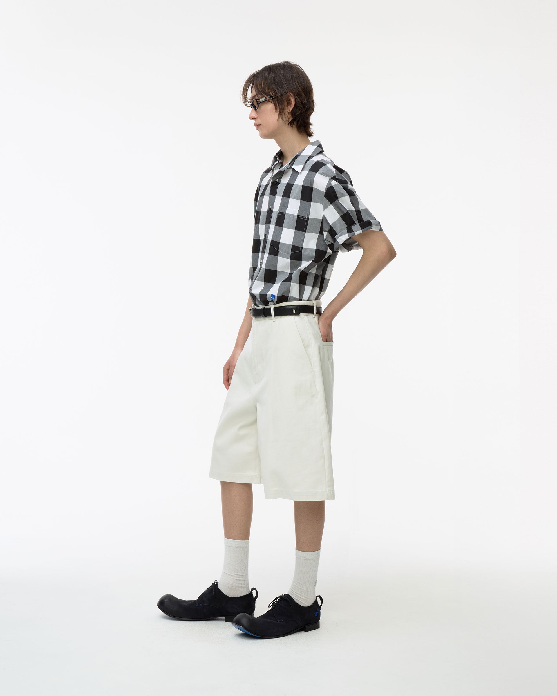 Ader Error - Sig; BL Tag half sleeve shirts 02 (Noir) product image 2 | TRAB K-Fashion Australia
