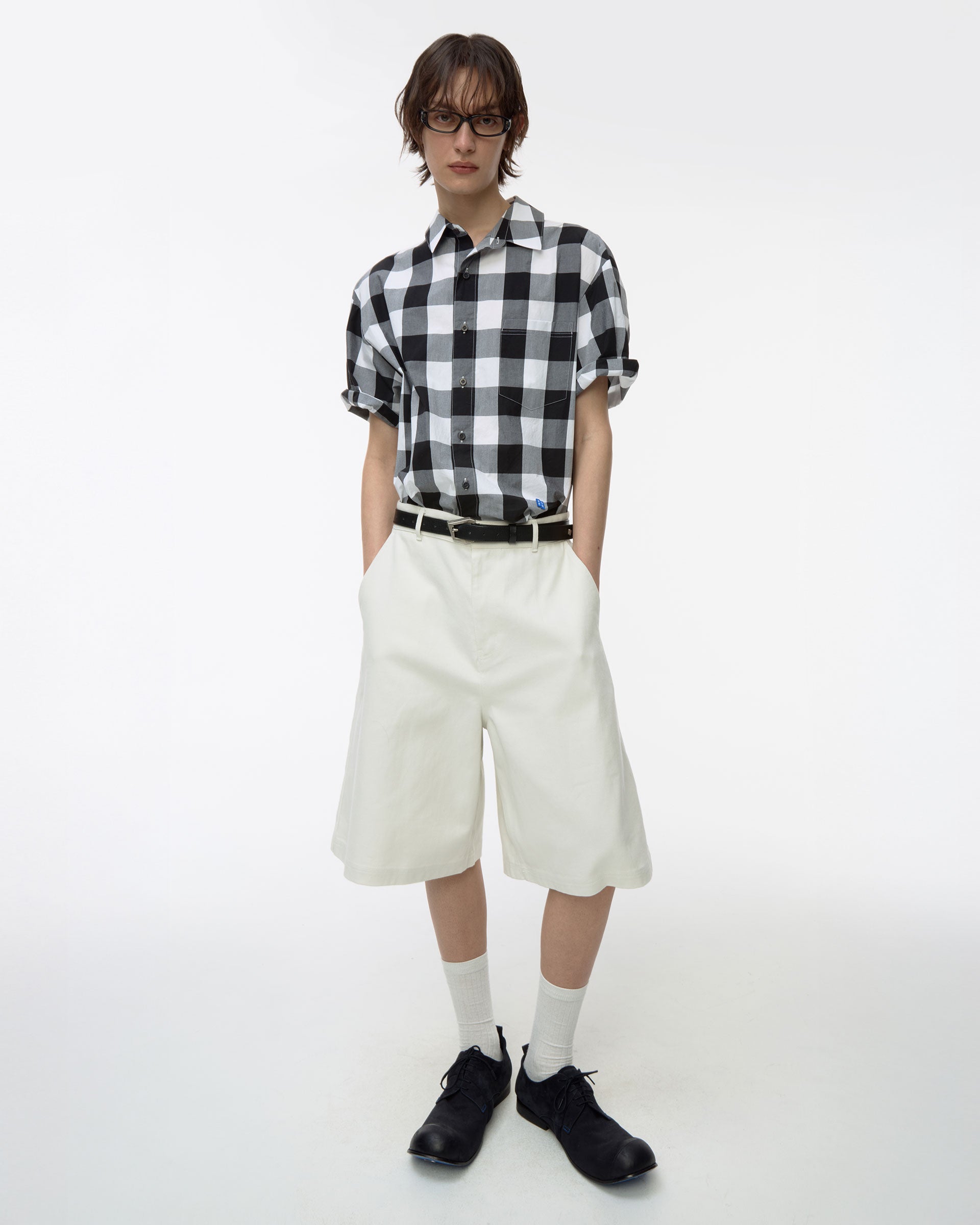 Ader Error - Sig; BL Tag half sleeve shirts 02 (Noir) product image 4 | TRAB K-Fashion Australia