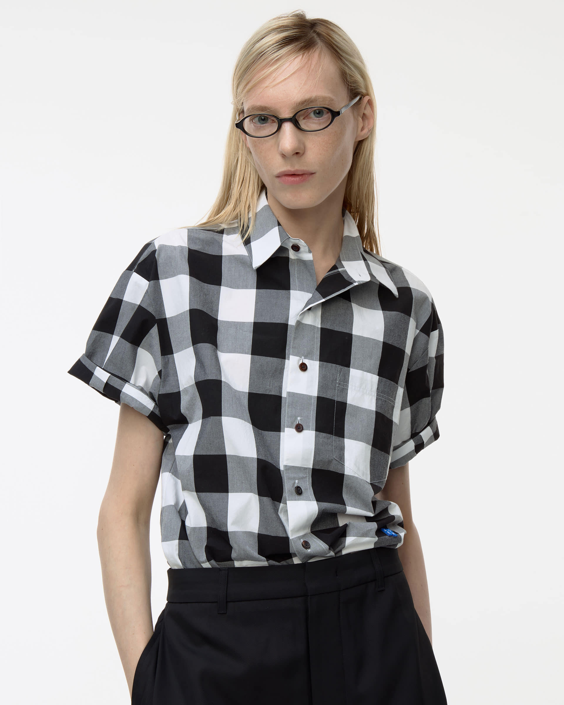 Ader Error - Sig; BL Tag half sleeve shirts 02 (Noir) product image 3 | TRAB K-Fashion Australia