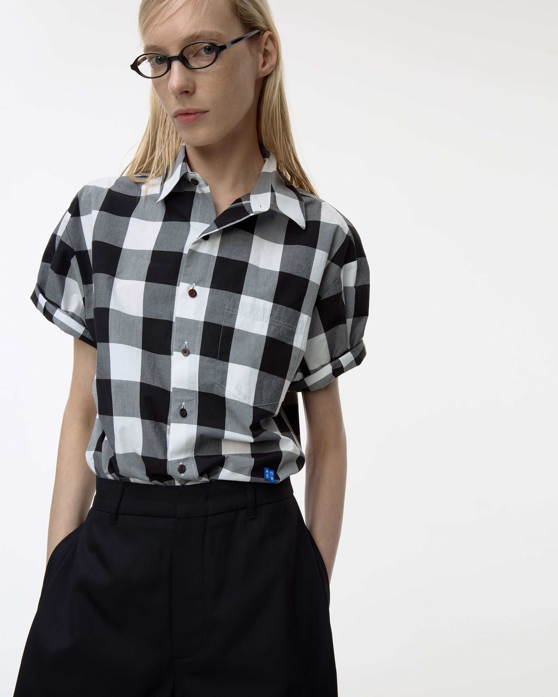 Ader Error - Sig; BL Tag half sleeve shirts 02 (Noir) product image 5 | TRAB K-Fashion Australia