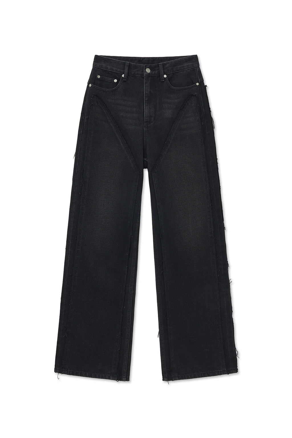Matin Kim - Western Straight-fit Denim Pants (Black) product image 2 | TRAB K-Fashion Australia