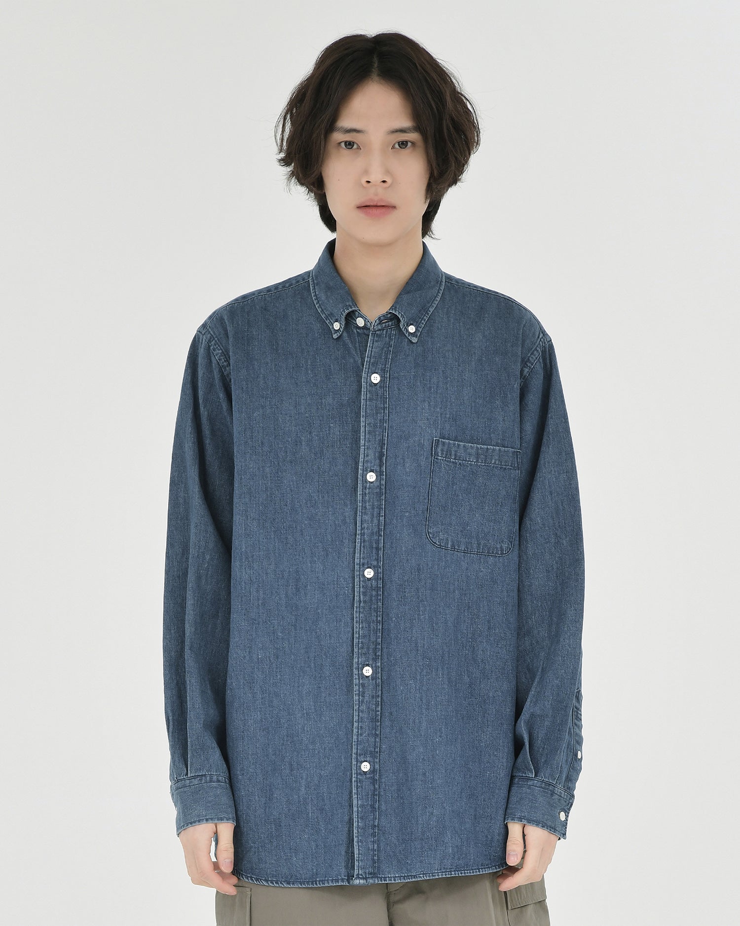 Brownyard - Button Down Denim Shirt (Blue) product image 1 | TRAB K-Fashion Australia