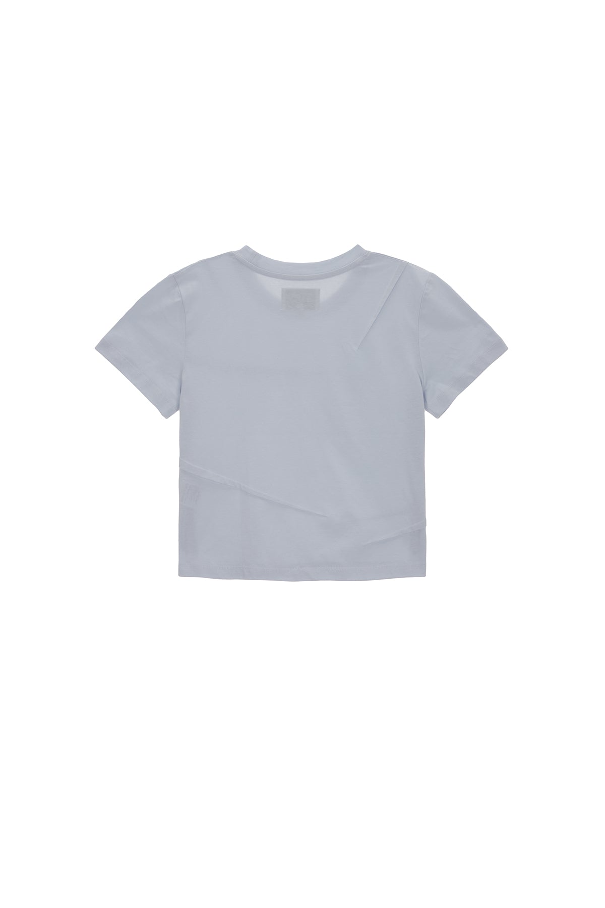 Matin Kim - Slit Pintuck Point Crop Top (Blue) product image 2 | TRAB K-Fashion Australia