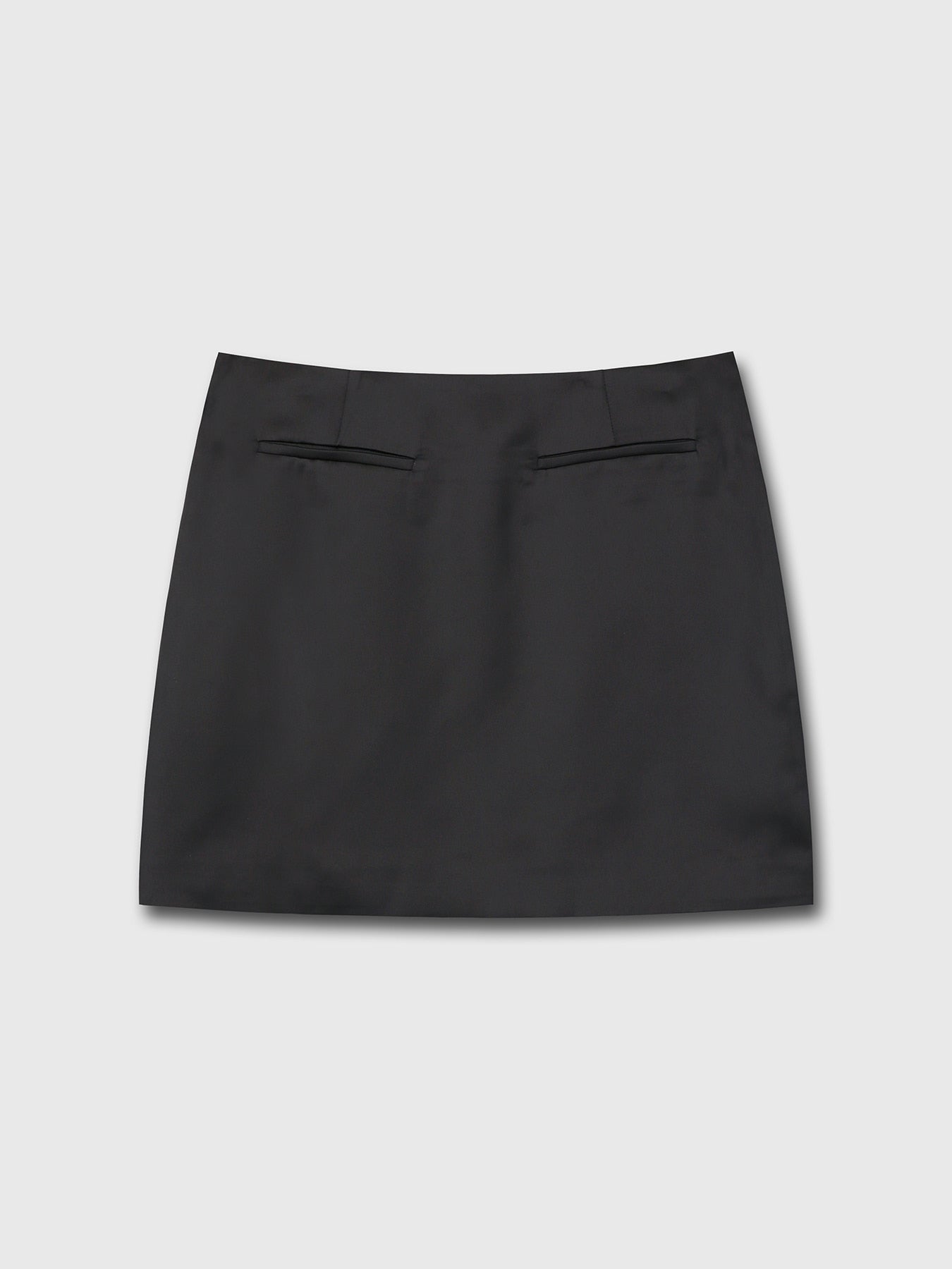 Tonywack - Satin Low-Waist Miniskirt (Black) product image 4 | TRAB K-Fashion Australia