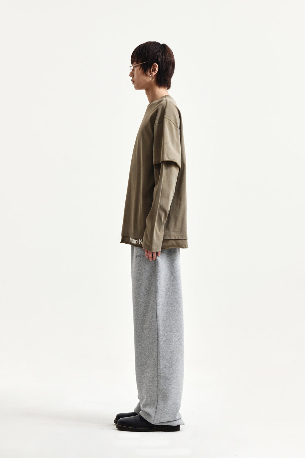 Matin Kim - Spray Effect Layered Top (Khaki) product image 6 | TRAB K-Fashion Australia