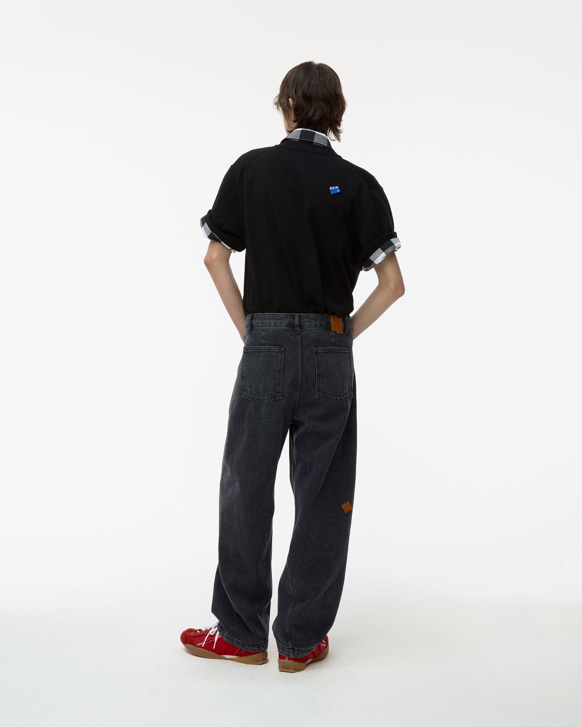 Ader Error - Sig; BL Tag half sleeve cardigan 01 (Noir) product image 3 | TRAB K-Fashion Australia