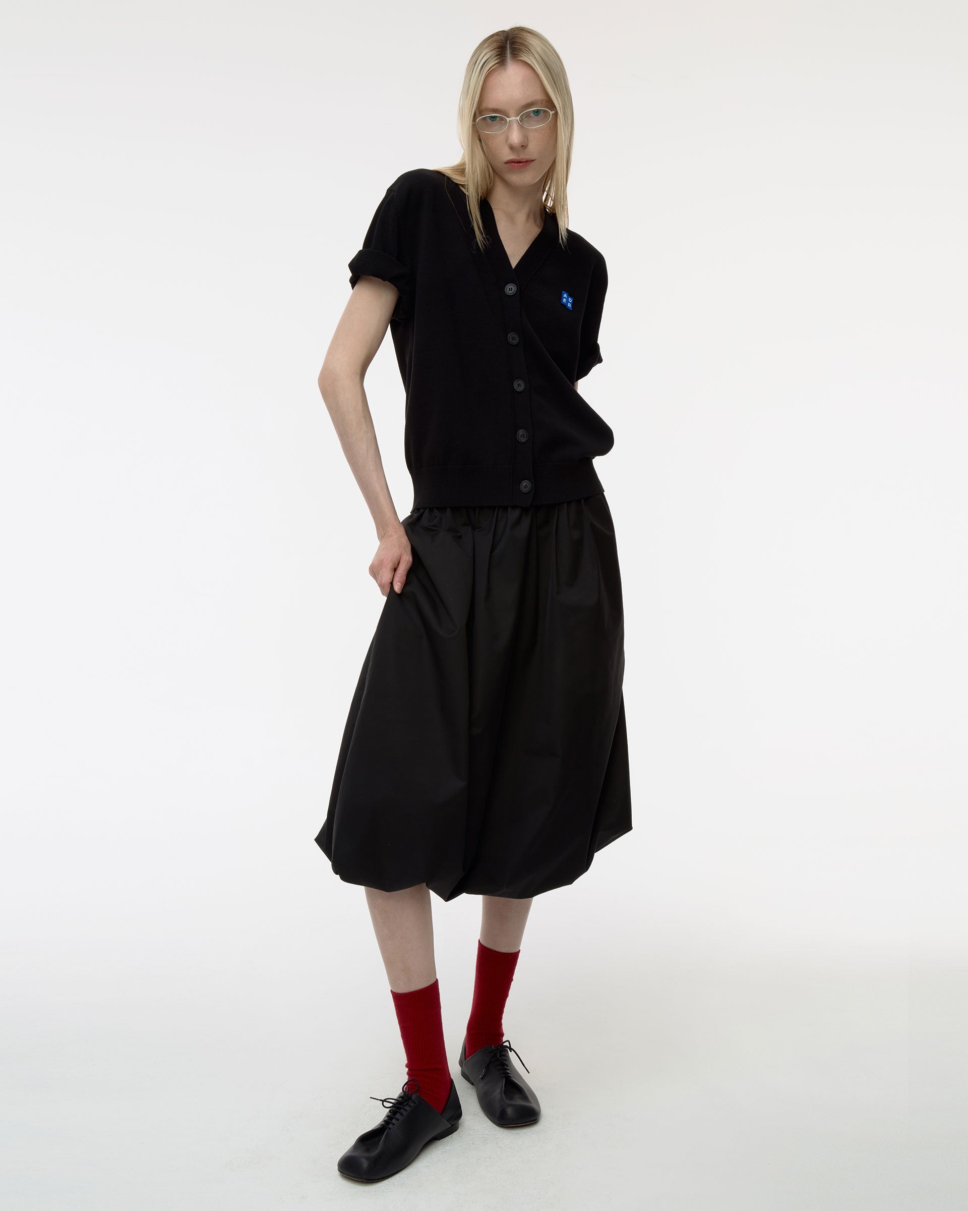 Ader Error - Sig; BL Tag half sleeve cardigan 01 (Noir) product image 4 | TRAB K-Fashion Australia