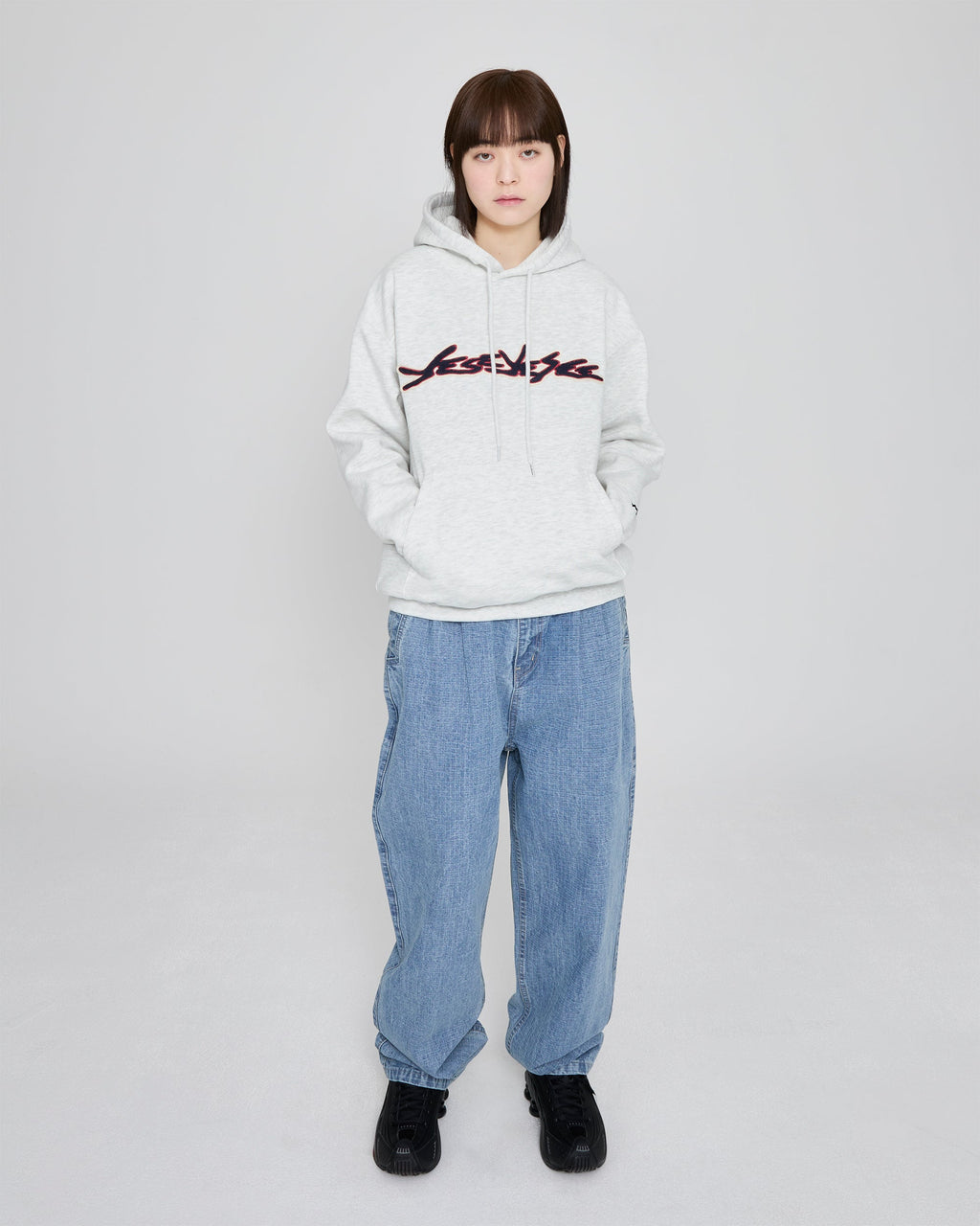 yeseyesee - Y.E.S Sign Logo Hoodie (Light Grey) product image 10 | TRAB K-Fashion Australia