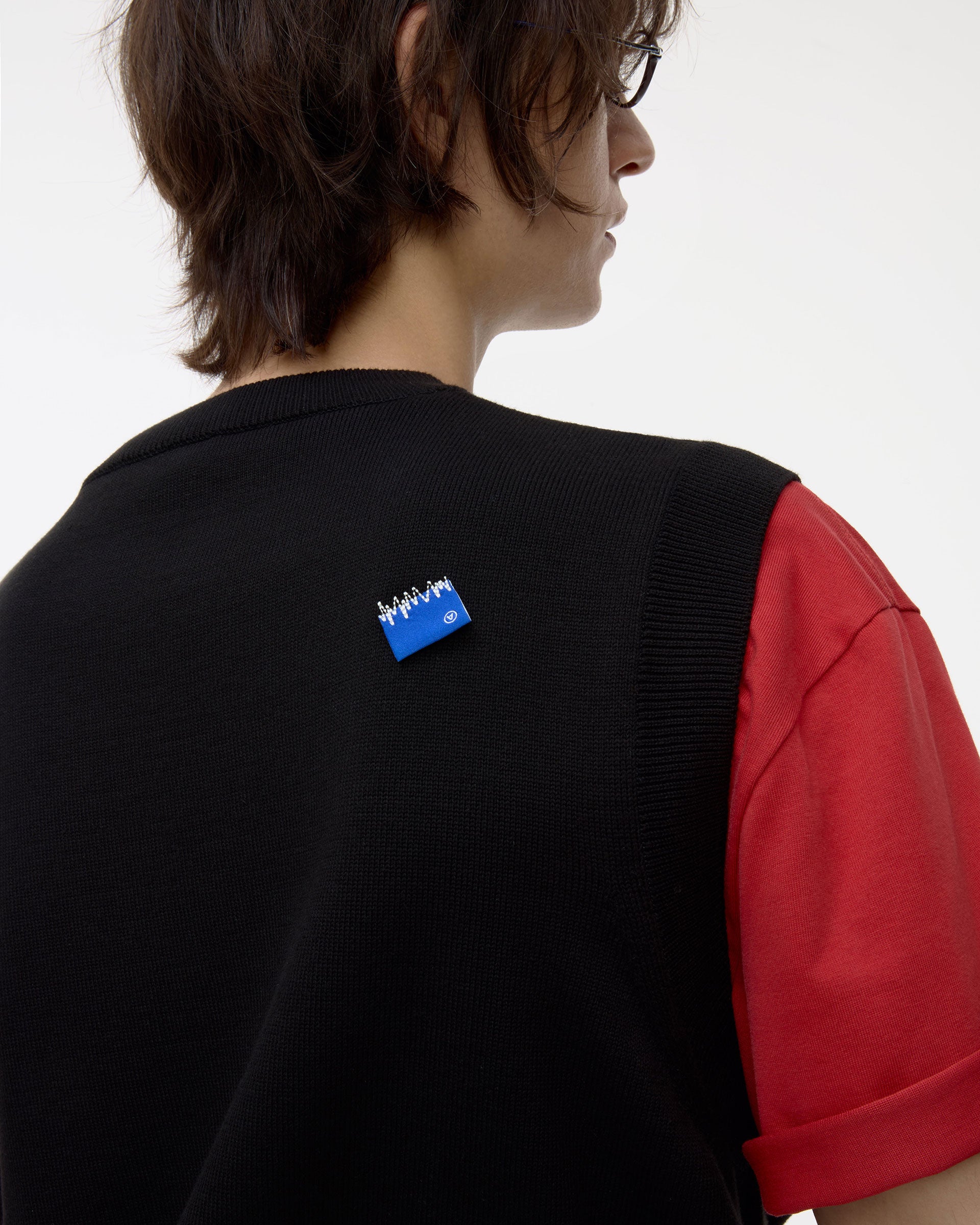 Ader Error - Sig; BL Tag knit vest 02 (Noir) product image 5 | TRAB K-Fashion Australia