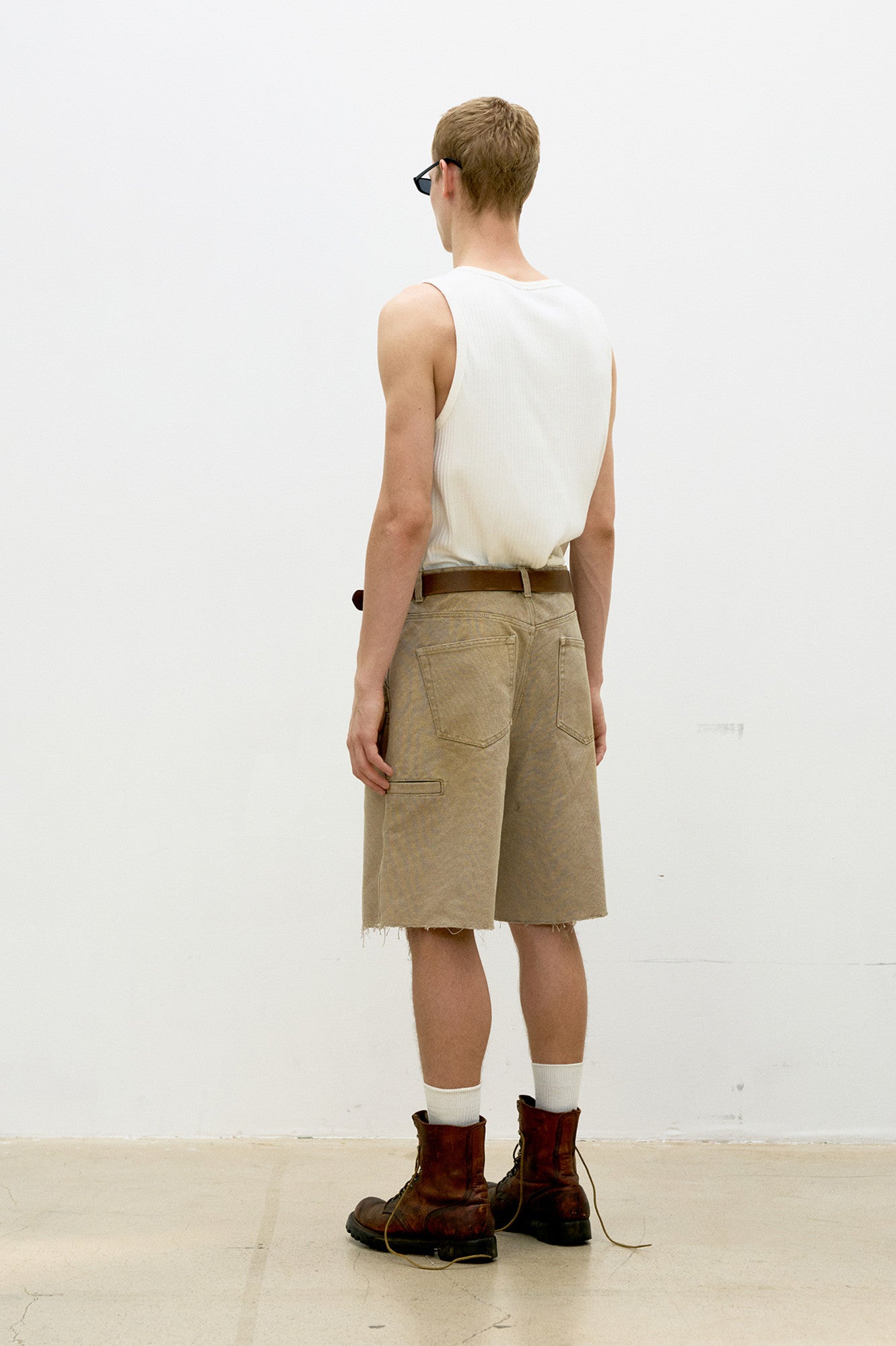 Coor - Over Dyed Bermuda Double Knee Pants (Washed Beige) product image 4 | TRAB K-Fashion Australia