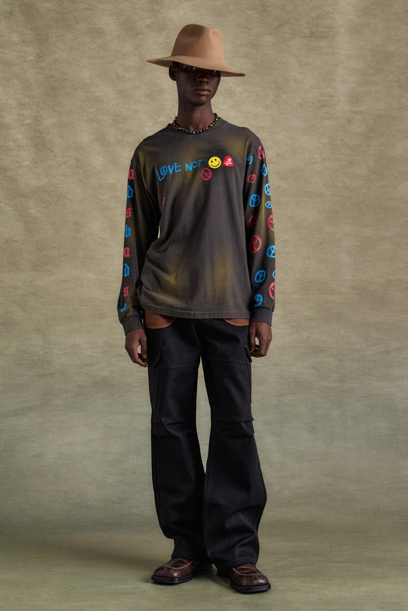 Andersson Bell - Unisex Love L/s T-Shirts (Characoal) product image 1 | TRAB K-Fashion Australia