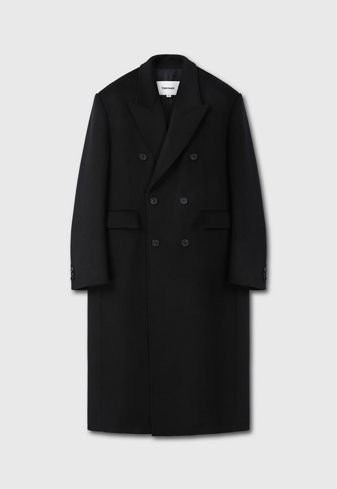 Tonywack - Wool And Cashmere Double-Breasted Coat (Black) product image 7 | TRAB K-Fashion Australia
