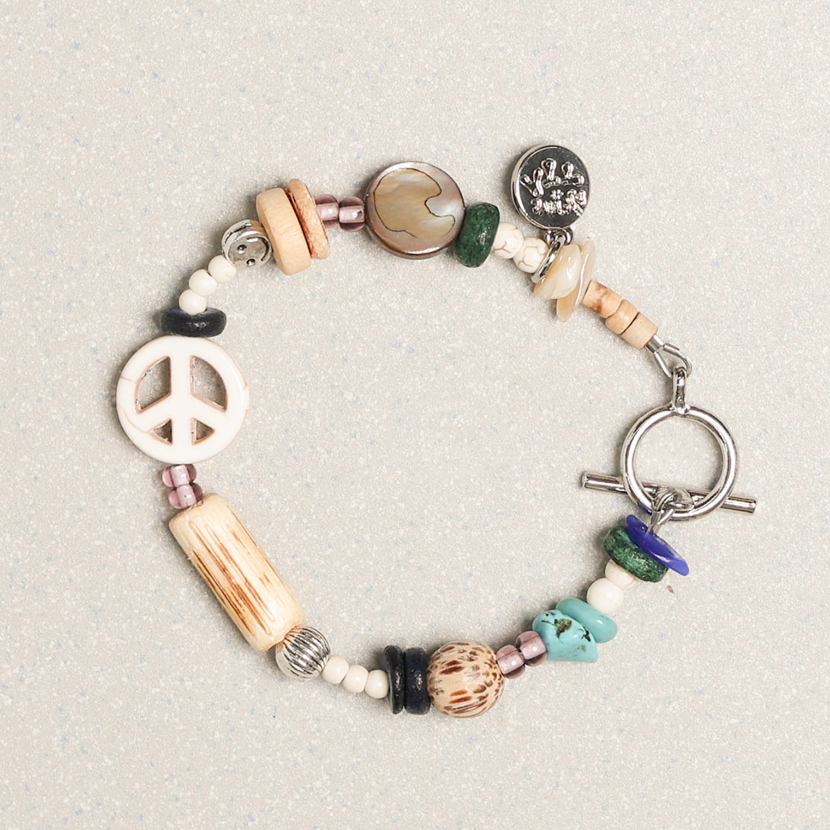 Towtow Archive - Peacemark Symbol Bracelet (Black) product image 7 | TRAB K-Fashion Australia