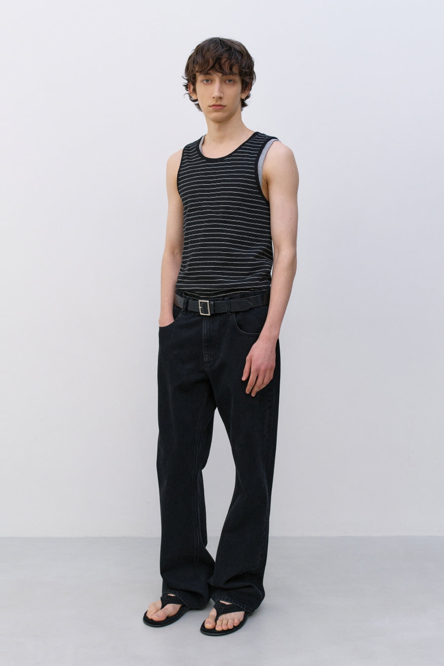 Insilence - Striped Tank Top (Black) product image 3 | TRAB K-Fashion Australia