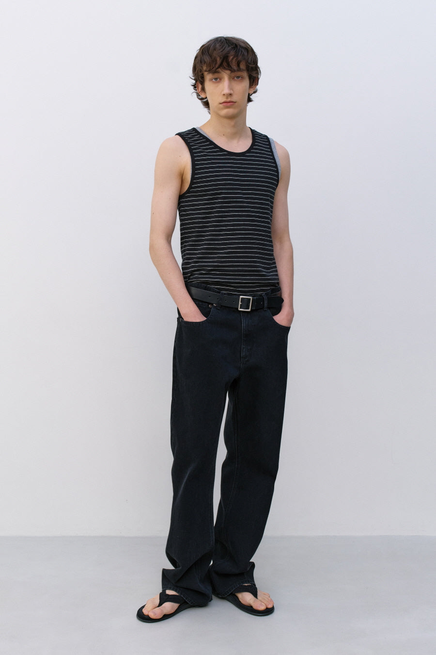 Insilence - Striped Tank Top (Black) product image 6 | TRAB K-Fashion Australia