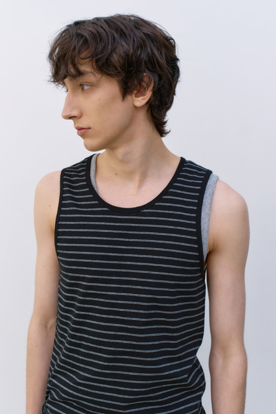 Insilence - Striped Tank Top (Black) product image 2 | TRAB K-Fashion Australia