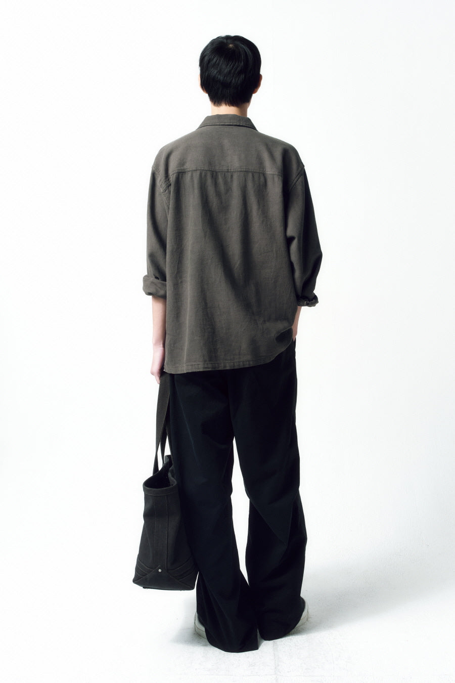 Insilence - Garment-dyed Fatigue Shirt (Olive Drab) product image 4 | TRAB K-Fashion Australia