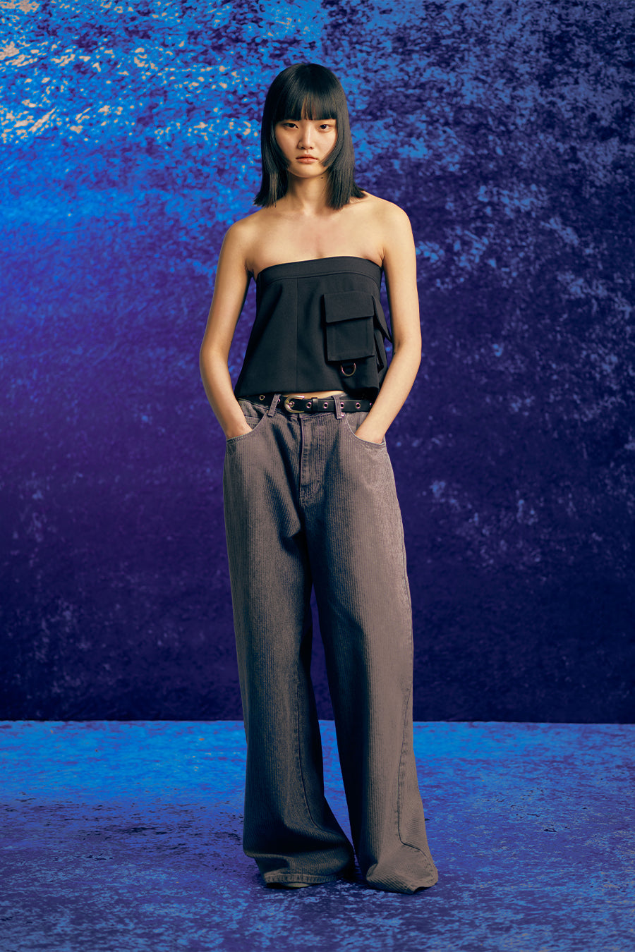 Insilence - Layered Belt Skirt (Black) product image 1 | TRAB K-Fashion Australia