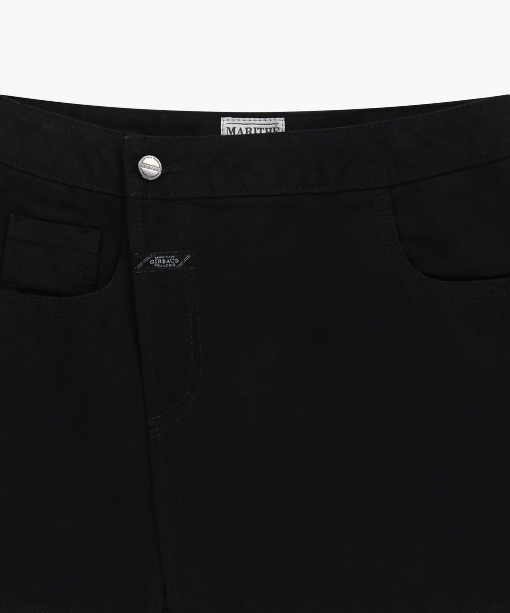 Marithe & Francois Girbaud - Skirt Layered Denim Pants (Black) product image 16 | TRAB K-Fashion Australia