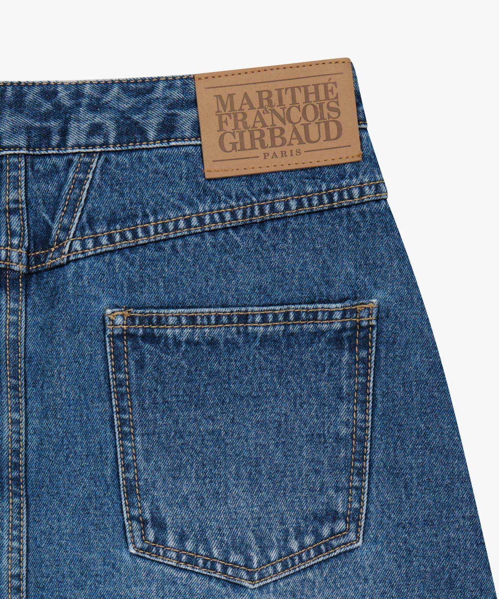 Marithe & Francois Girbaud - Layered Skirt Denim Pants (Blue) product image 18 | TRAB K-Fashion Australia