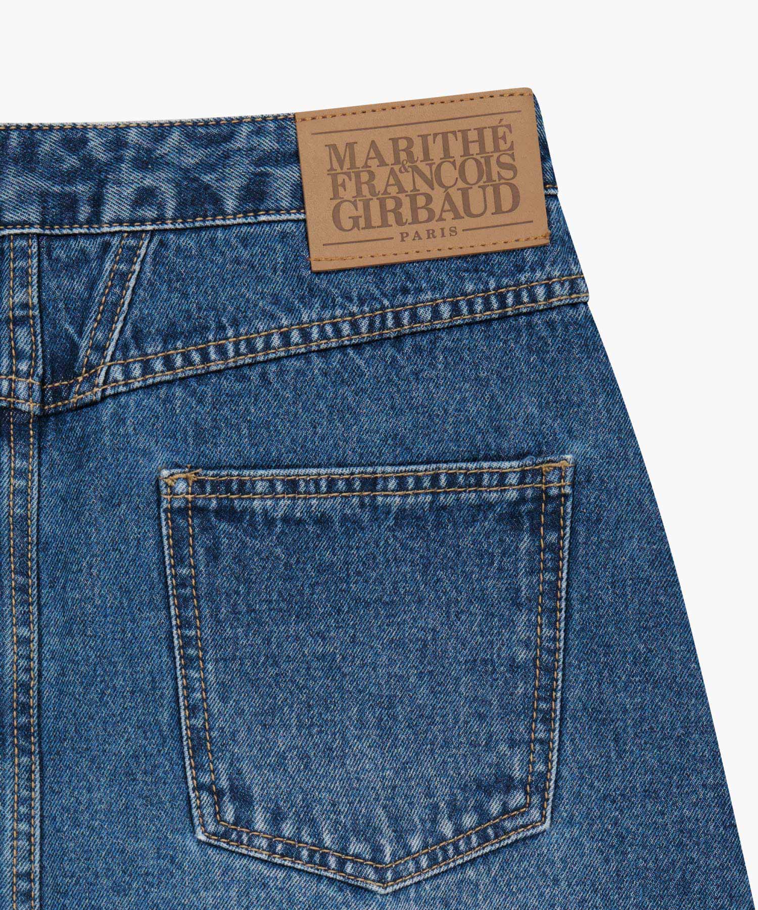Marithe & Francois Girbaud - Layered Skirt Denim Pants (Blue) product image 18 | TRAB K-Fashion Australia