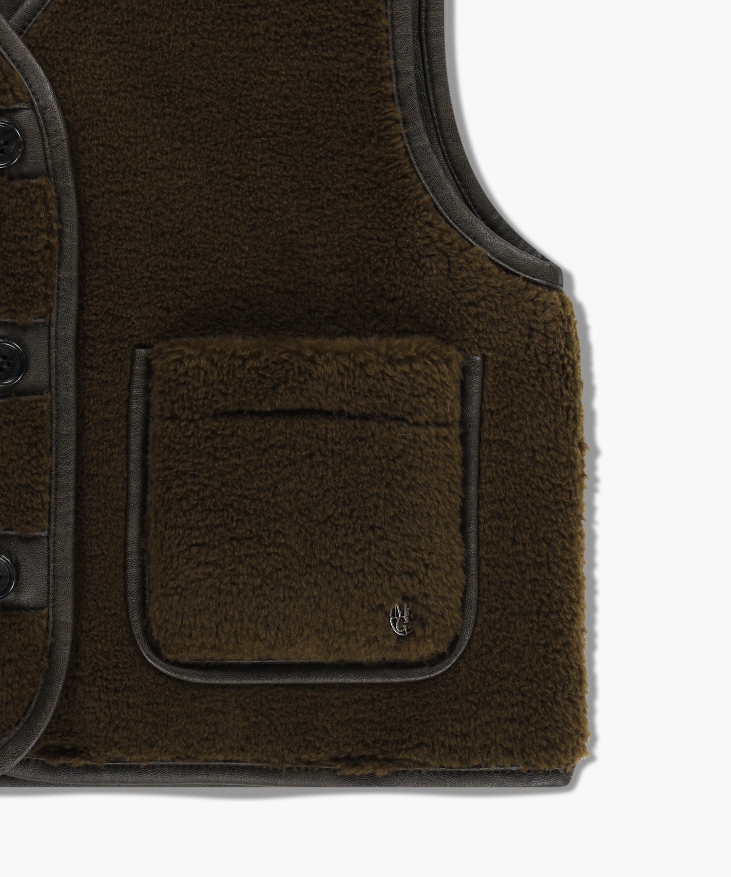 Marithe & Francois Girbaud - Faux Leather Mustang Crop Vest (Brown) product image 16 | TRAB K-Fashion Australia