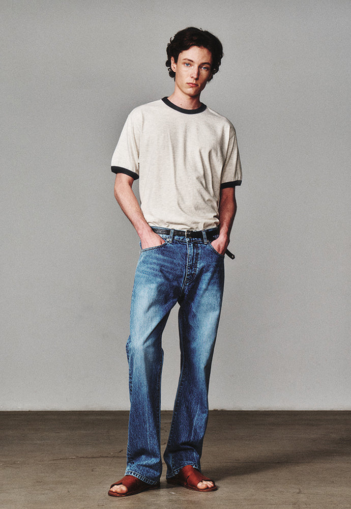 Art if acts - Ringer Tee (Oat/Navy) product image 3 | TRAB K-Fashion Australia