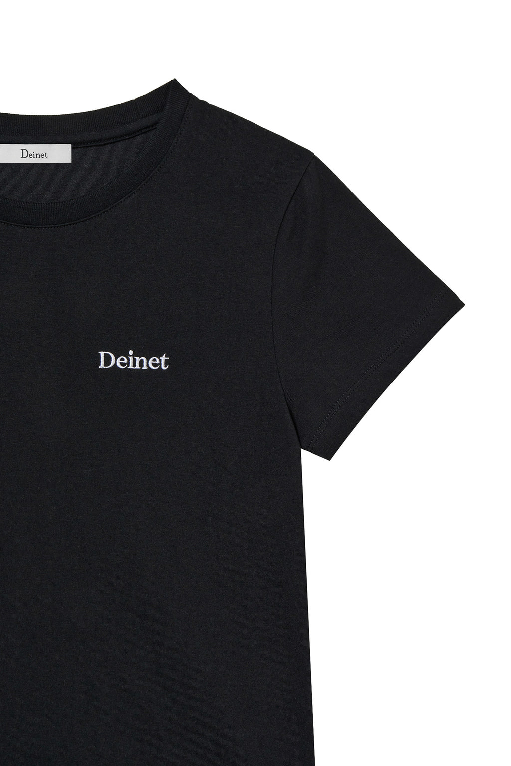 Deinet - Logo Embroidery Slimsized T-Shirt (Black) product image 4 | TRAB K-Fashion Australia