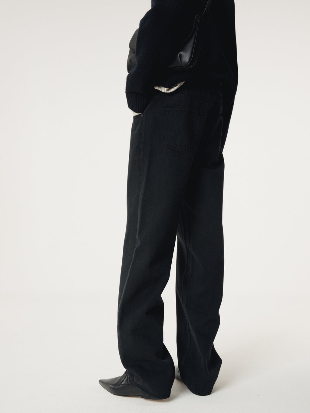 Recto - Loose Fit Denim Pants (Black) product image 9 | TRAB K-Fashion Australia