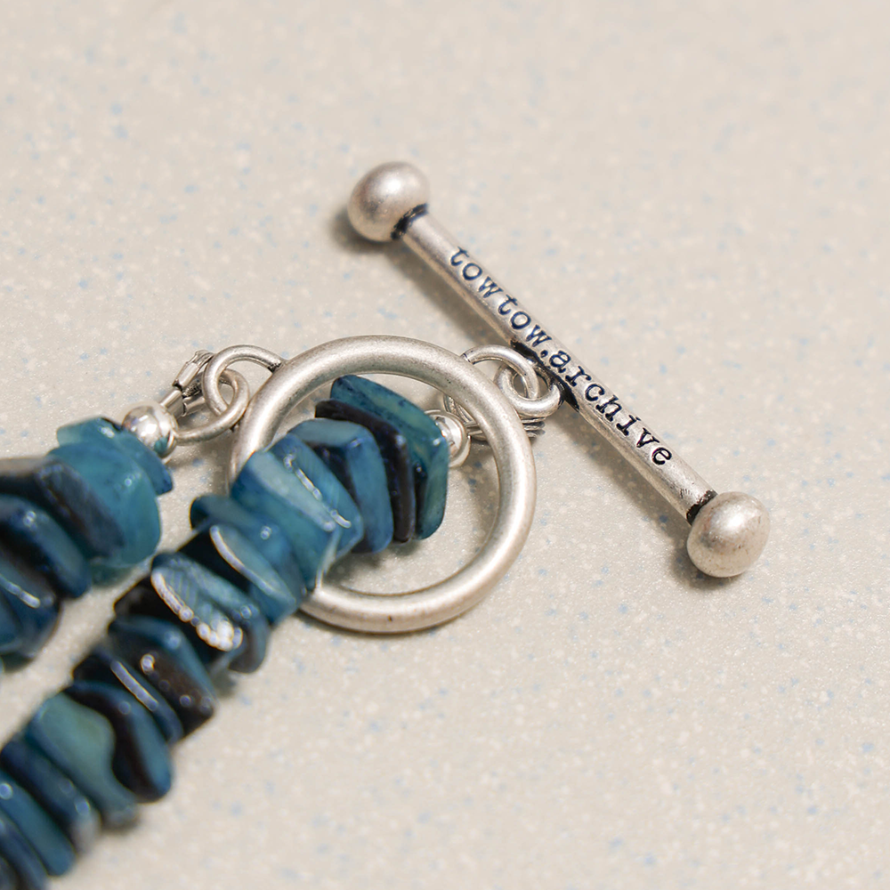 Towtow Archive - Luna Shell Necklace (Blue) product image 3 | TRAB K-Fashion Australia