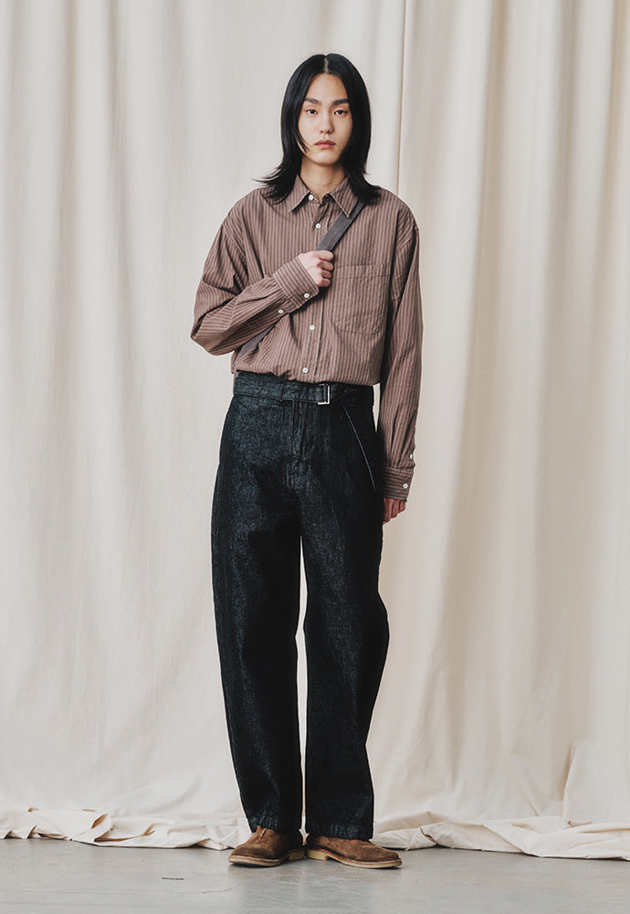 Art if acts - Belted Wide Denim Pants (Washed Black) product image 2 | TRAB K-Fashion Australia