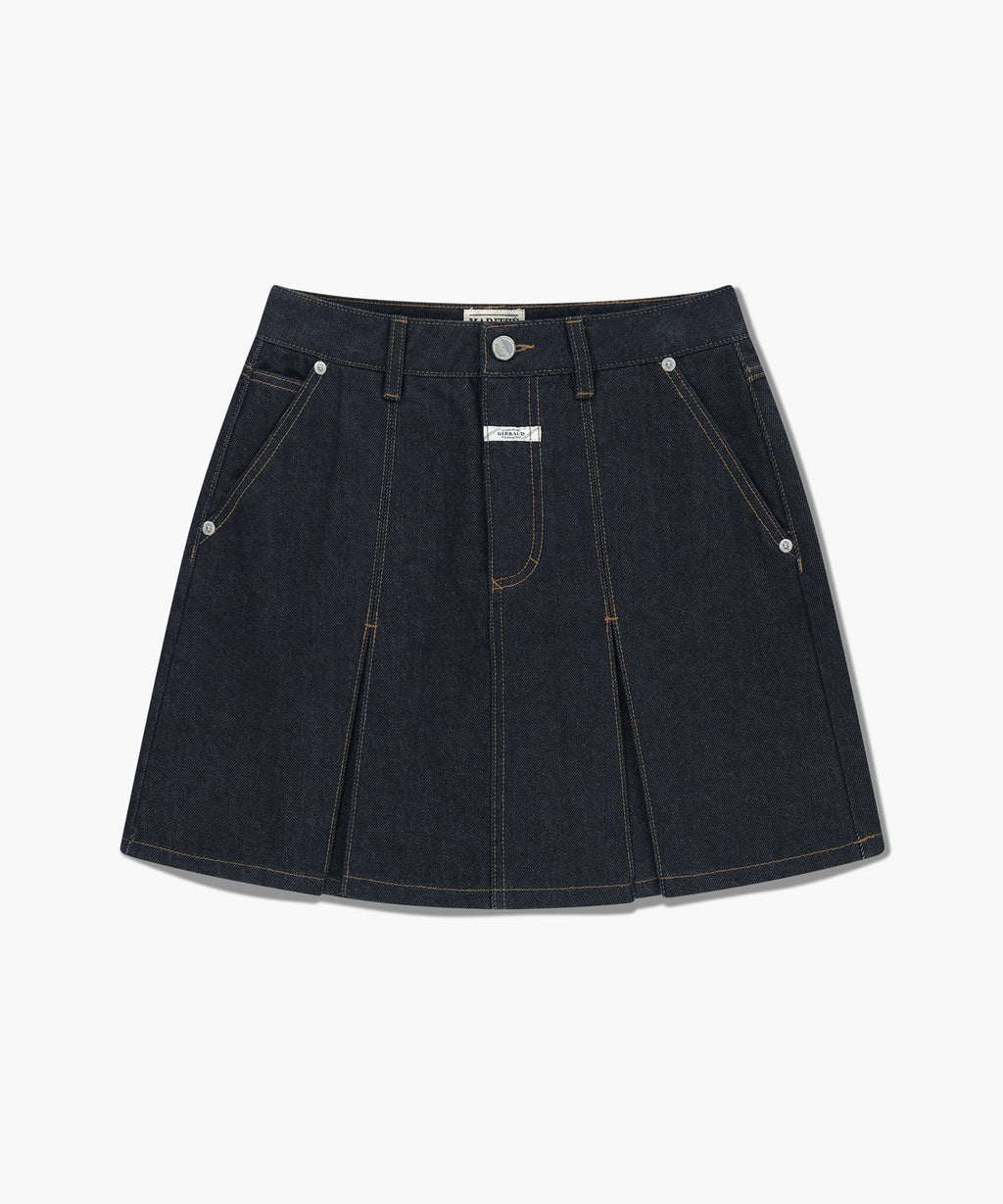 Marithe & Francois Girbaud - Denim Pleated Mini Skirt (Dark Blue) product image 6 | TRAB K-Fashion Australia