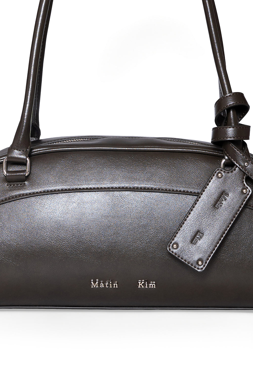 Matin Kim - Halfmoon Bowling Bag (Dark Khaki) product image 4 | TRAB K-Fashion Australia