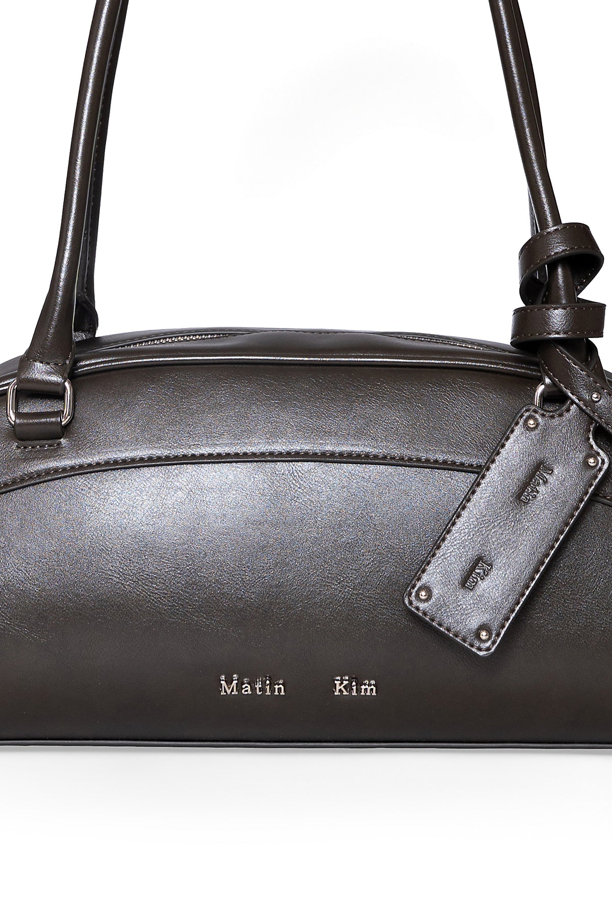 Matin Kim - Halfmoon Bowling Bag (Dark Khaki) product image 4 | TRAB K-Fashion Australia