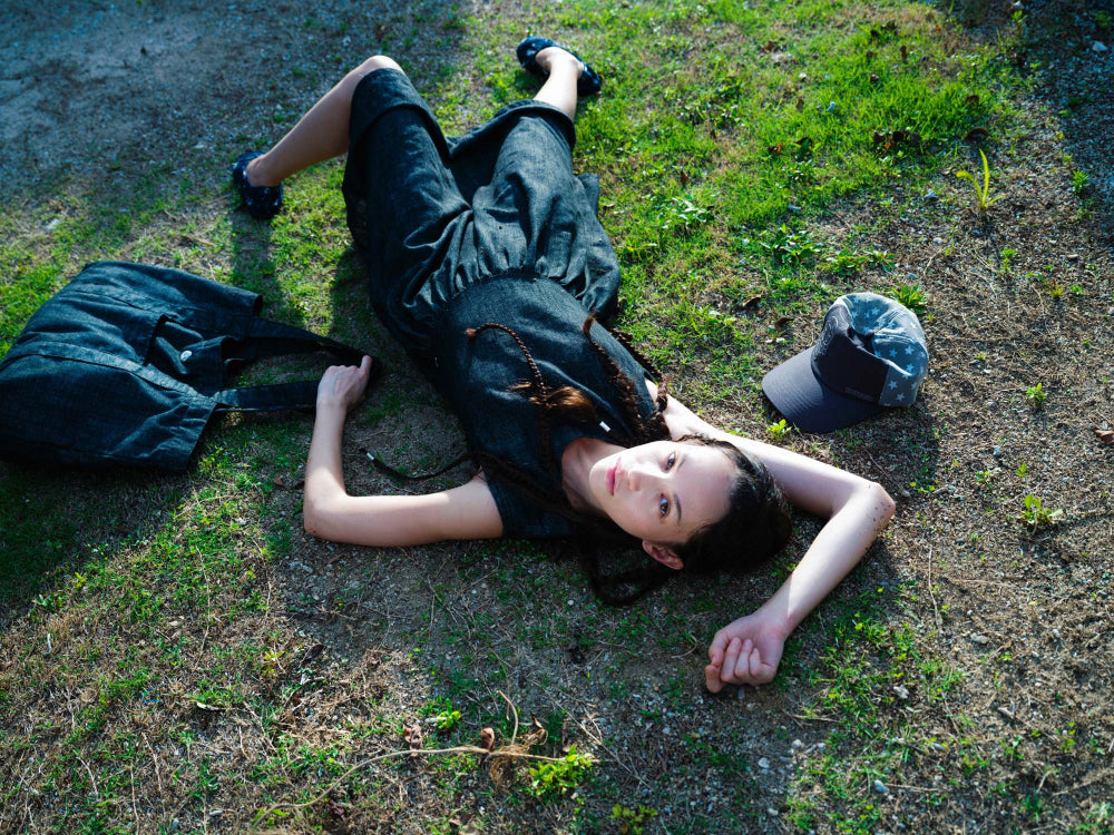 Coyseio - Reversible Check Denim Bag (Black) product image 4 | TRAB K-Fashion Australia