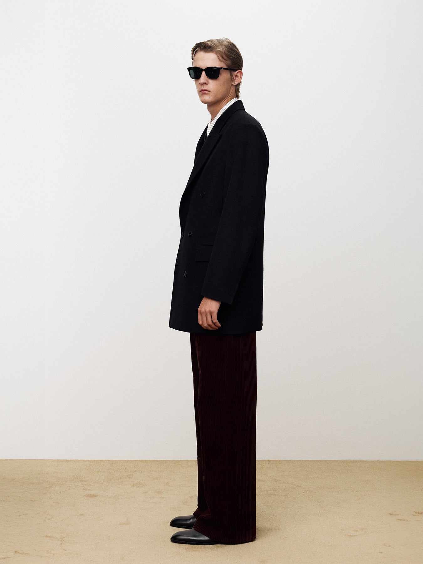 Tonywack - Wool And Cashmere Double-Breasted Tailored Jacket (Black) product image 5 | TRAB K-Fashion Australia
