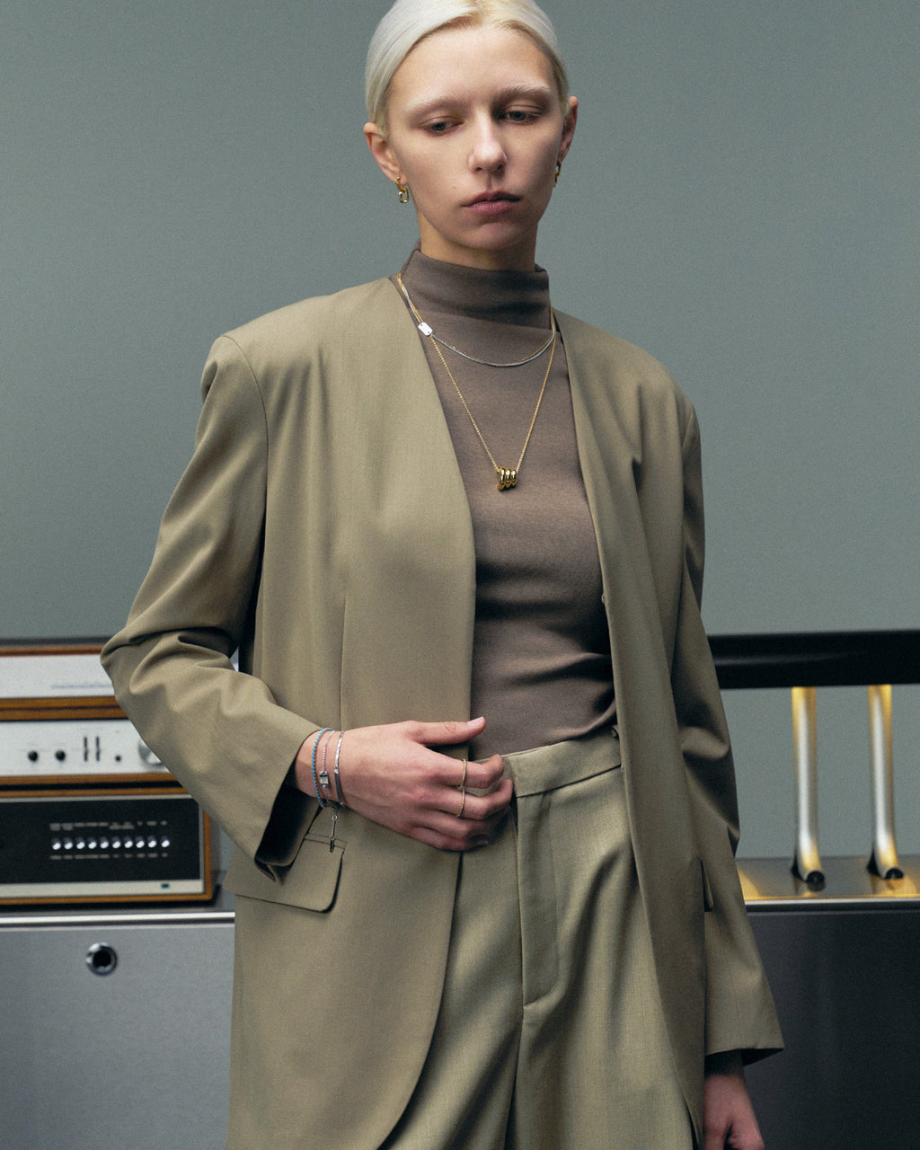 Numbering - Double Layer Chain Necklace with Plate #7850 product image 3 | TRAB K-Fashion Australia