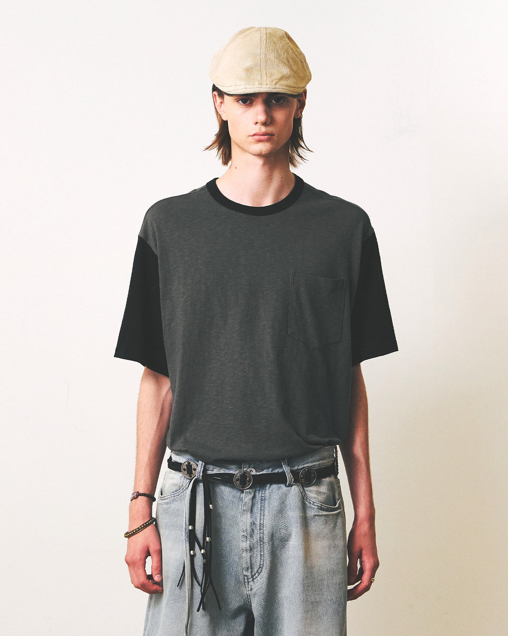 Eastlogue - Rally Club Ringer T-shirts (Charcoal & Black) product image 2 | TRAB K-Fashion Australia