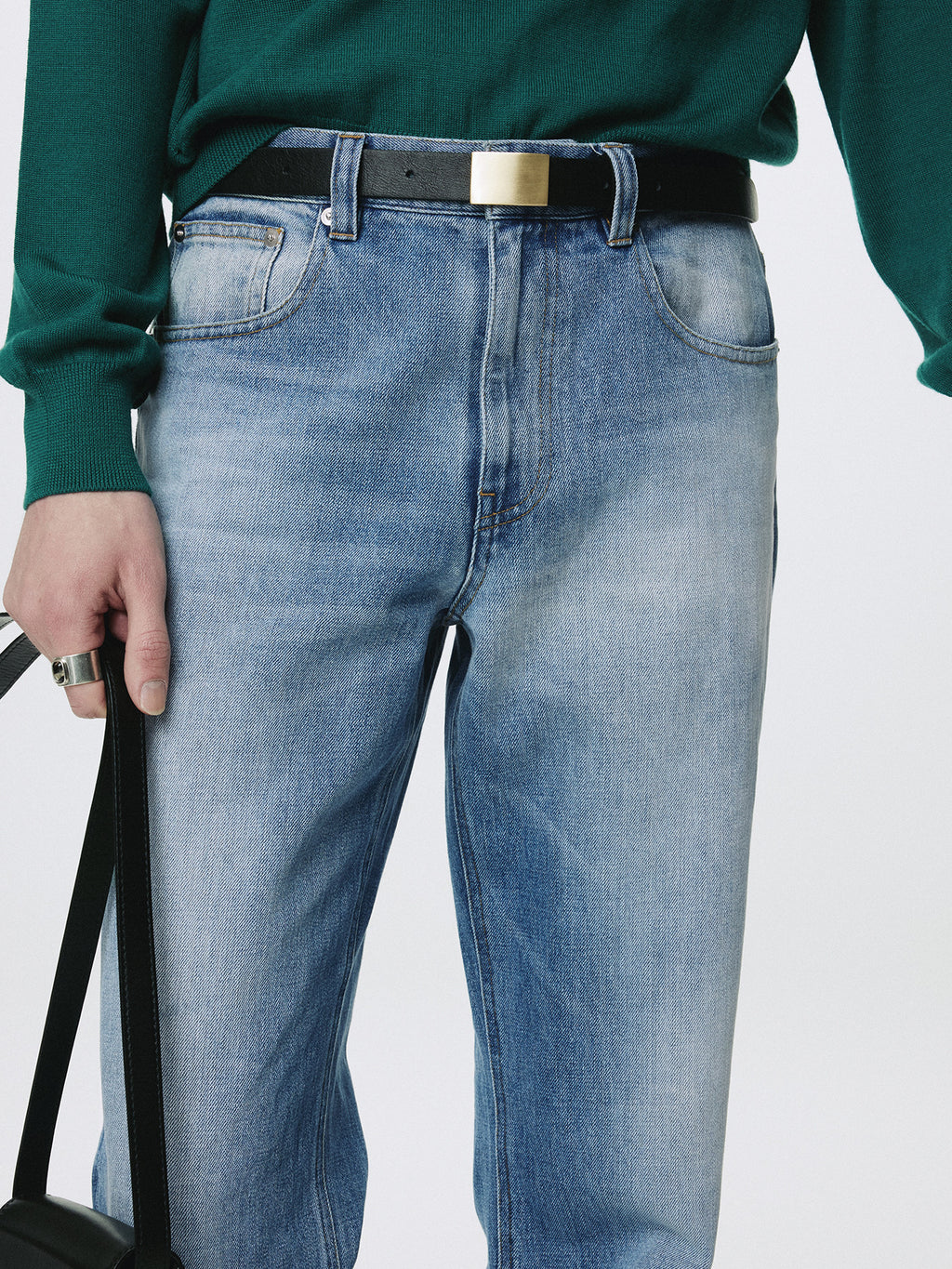 Tonywack - Flared-Leg Distressed Denim Jeans (Faded Blue) product image 4 | TRAB K-Fashion Australia