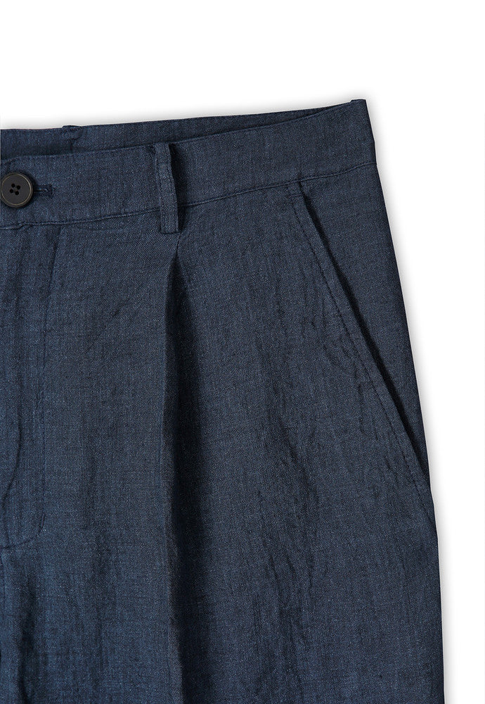 Art if acts - Linen One Tuck Pants (Indigo) product image 9 | TRAB K-Fashion Australia