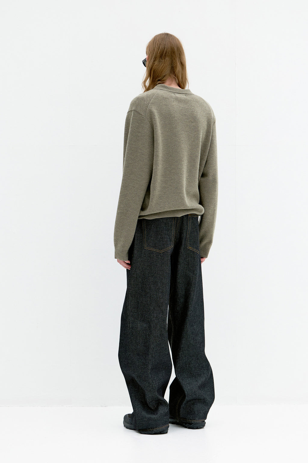 Coor - Topfill Wool Polo Knit (Light Khaki) product image 4 | TRAB K-Fashion Australia