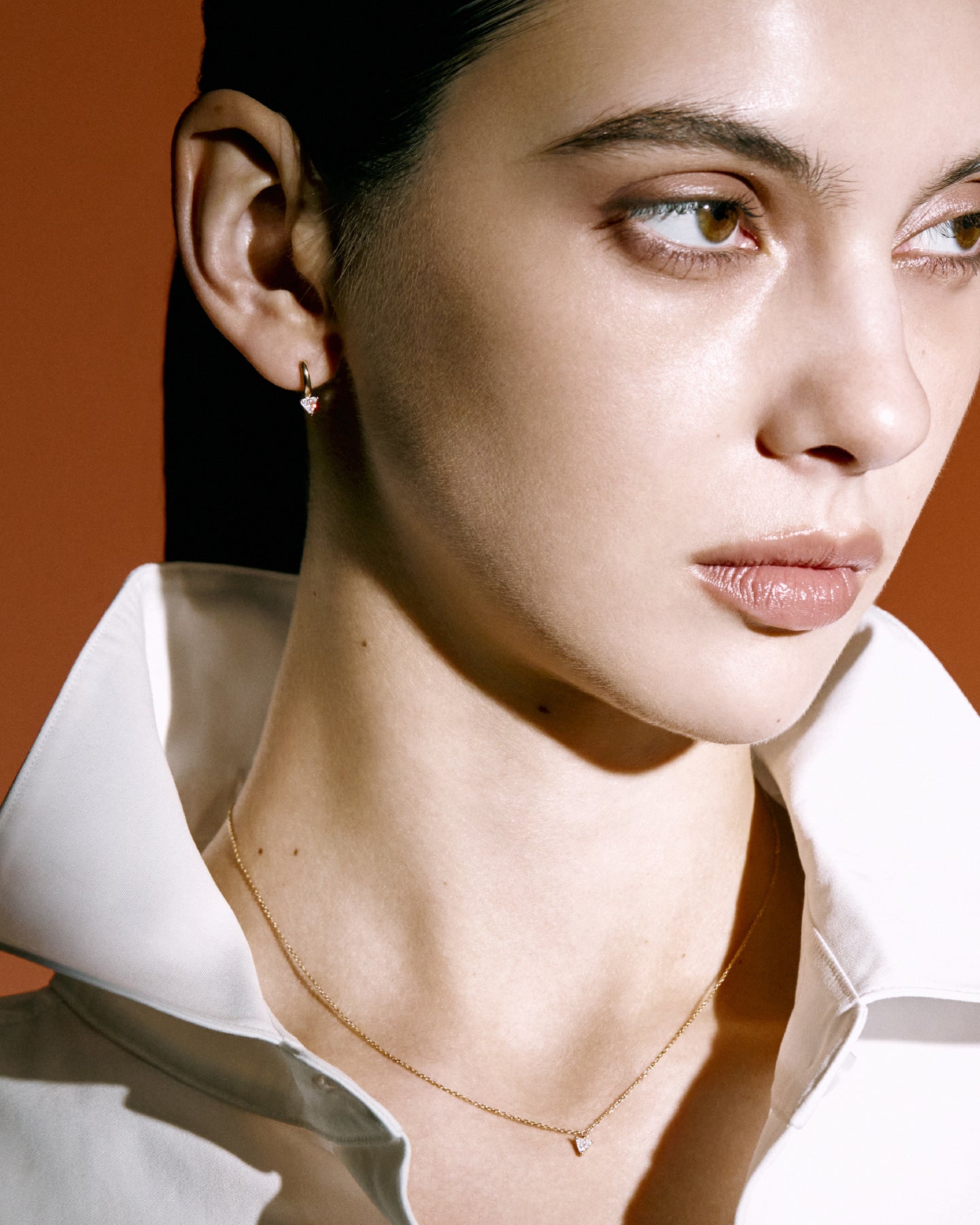 Numbering - Mini Triangle N-dia Hoop Earrings #2105 product image 2 | TRAB K-Fashion Australia