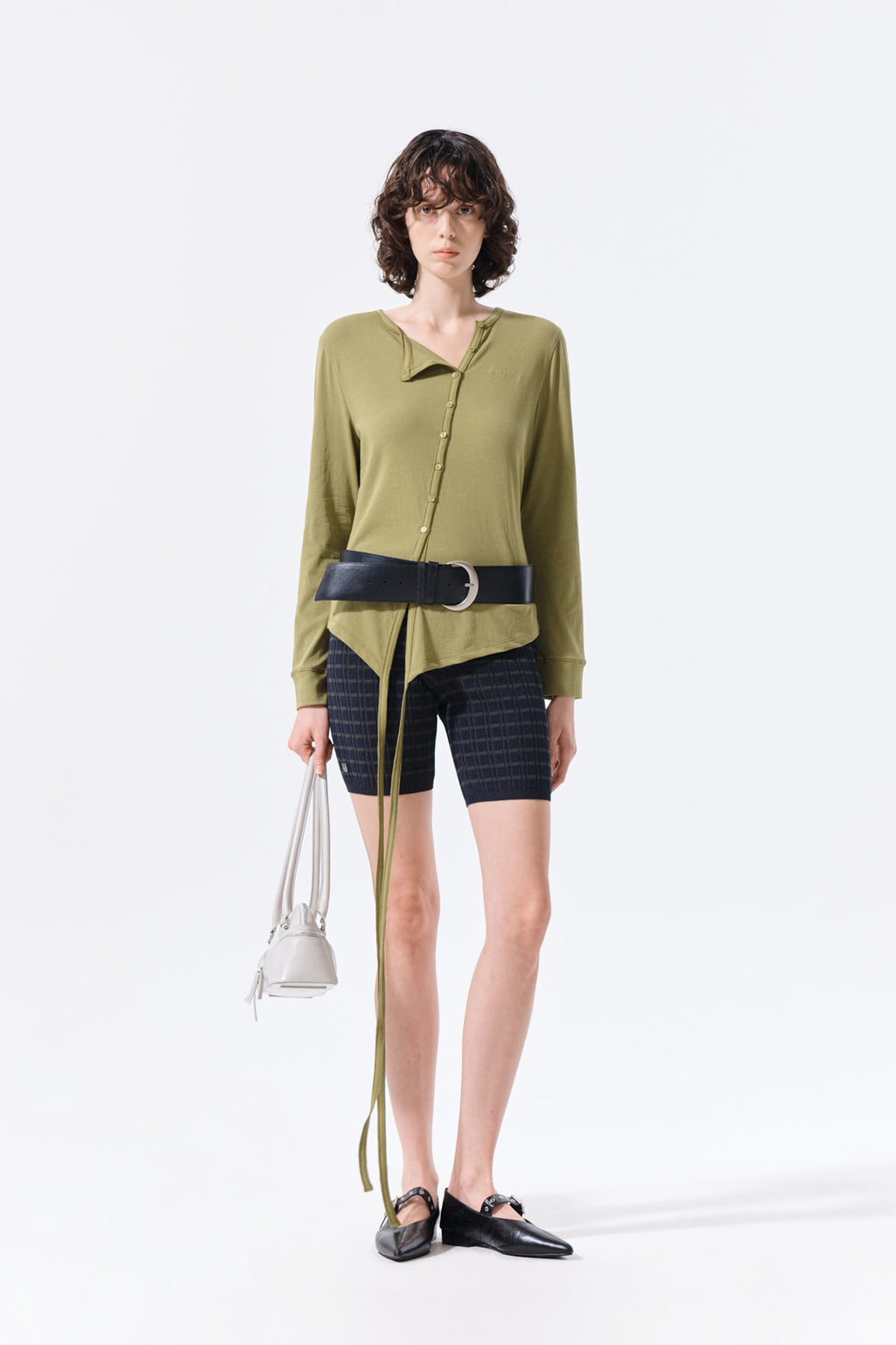 Matin Kim - Stripe Knit Shorts (Navy) product image 8 | TRAB K-Fashion Australia